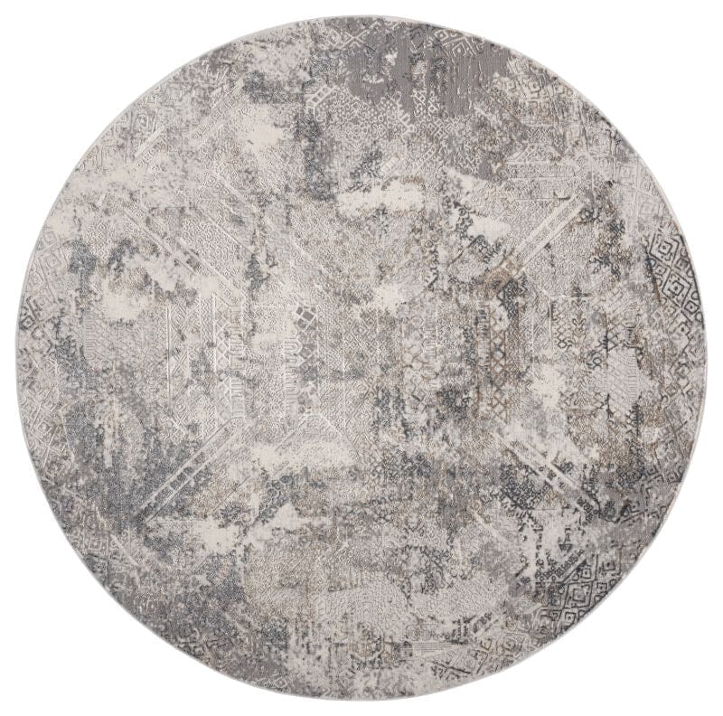 Emojy Lennox Cream Rug United Weavers 8 Round Gray