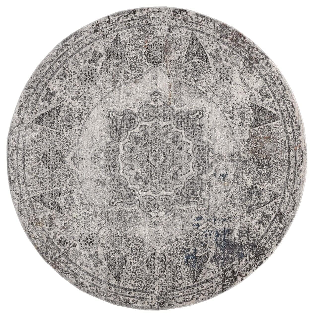 Allure Carmella Ivory Rug United Weavers 8 Round Blue