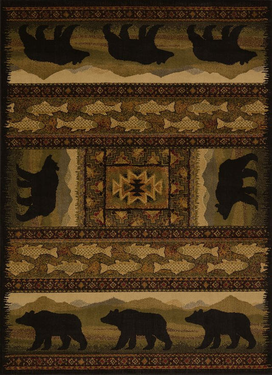Affinity Black Bears Rug