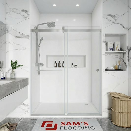 Double Sliding Frameless Shower Door - DS02A