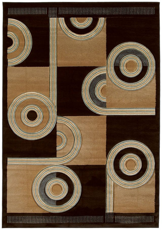 Contours Spiral Canvas Rug