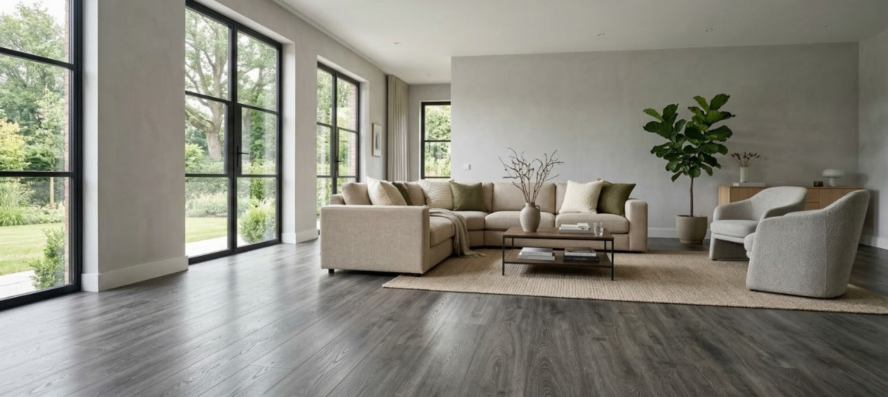 Dark Grey LVP Flooring
