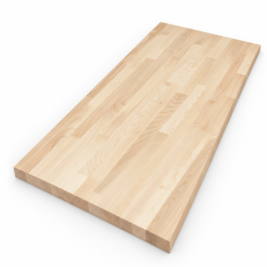 Hevea Wood Island Butcher Block Countertop 8 ft. L x 39 in. W x 1-1/2 in. Thick