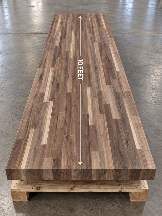 Acacia Wood Butcher Block Countertop 10 ft. L x 25 in. W x 1-1/2 in. Thick (30 pcs in Pallet)