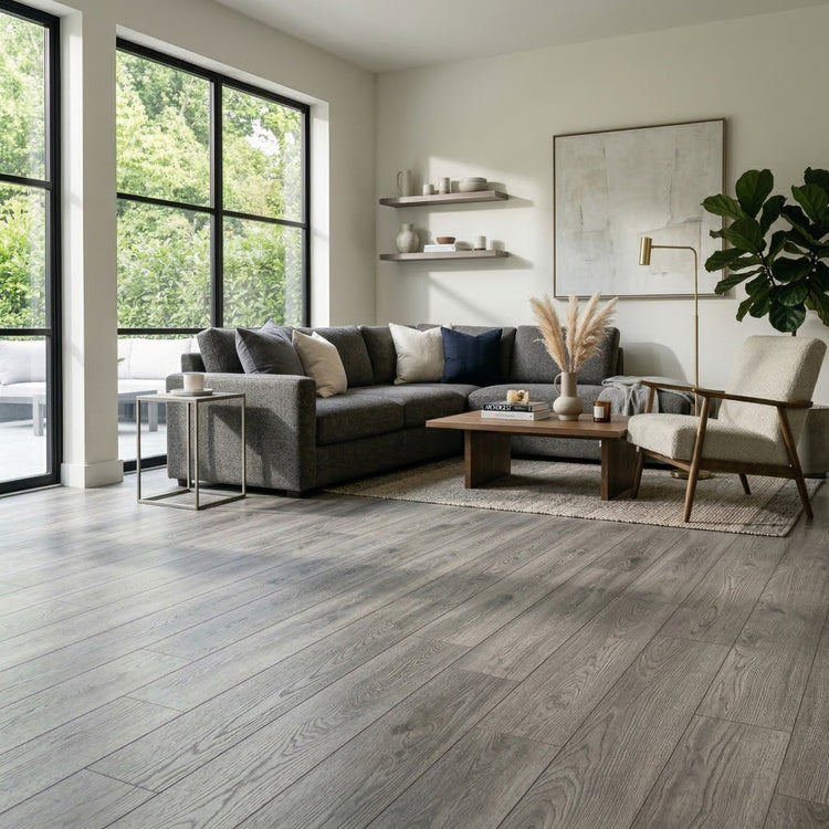 Dark Grey LVP Flooring