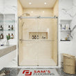 Double Sliding Semi Frameless Shower Door - DS10
