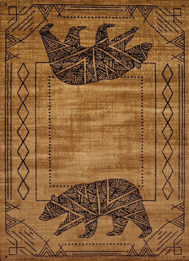 Affinity Bear Cave Rug - Gold