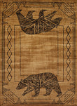 Affinity Bear Cave Rug - Gold