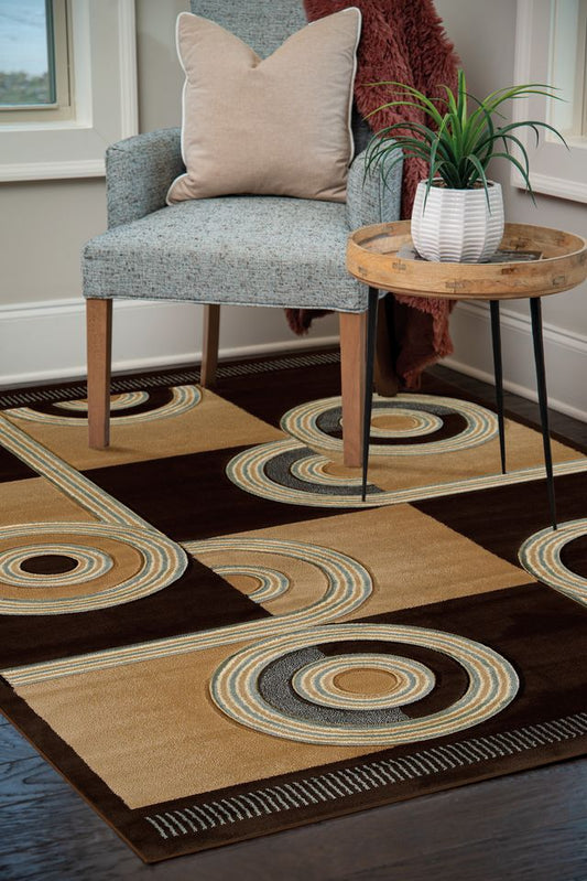 Contours Spiral Canvas Rug