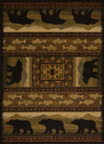 Affinity Black Bears Rug - Lodge