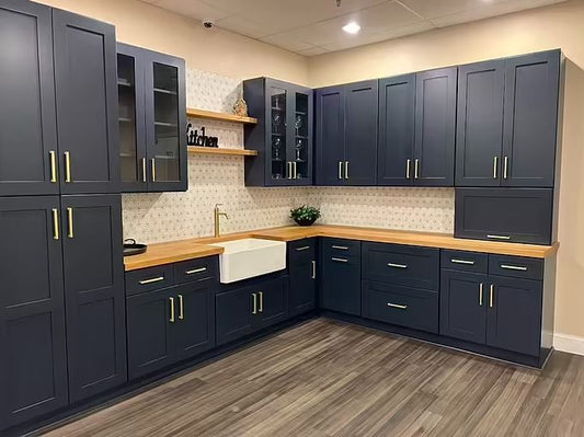Petit Blue Cabinets
