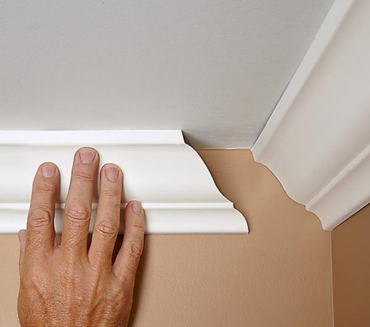 Primed White Pine Crown Molding 3 5/8" x 9/16" – 16 Ft Length