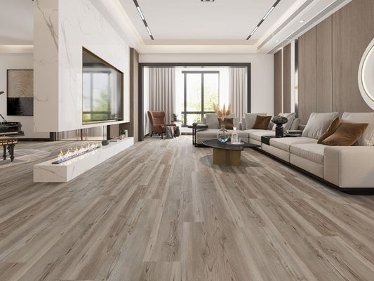 Bryant Grovewood Grey Waterproof Rigid Core Luxury Vinyl Plank Flooring (10700 75008)