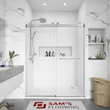 Soft-Closing Double Sliding Frameless Shower Door with One Finger Pull - DS13H
