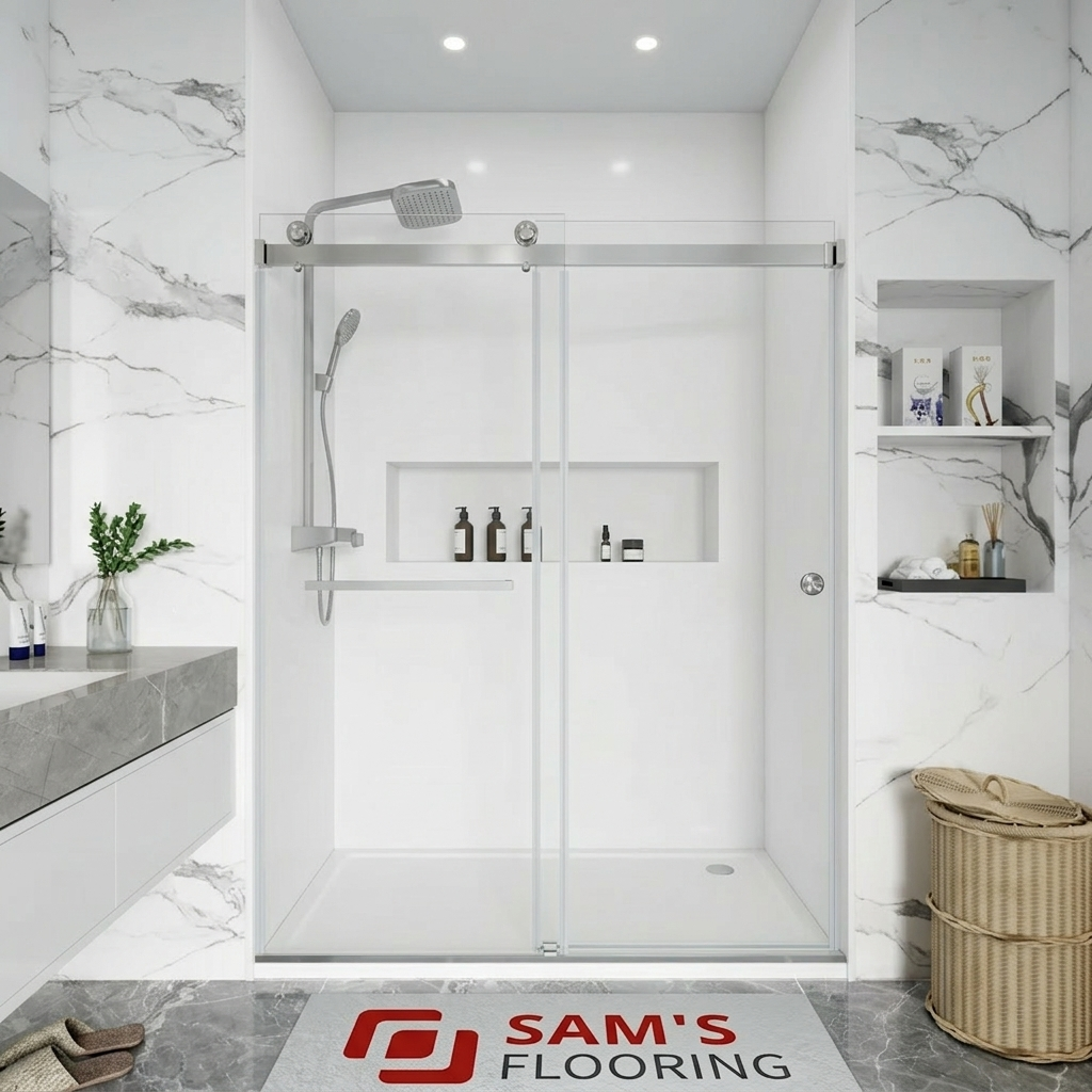 Double Sliding Frameless Shower Door - DS02A
