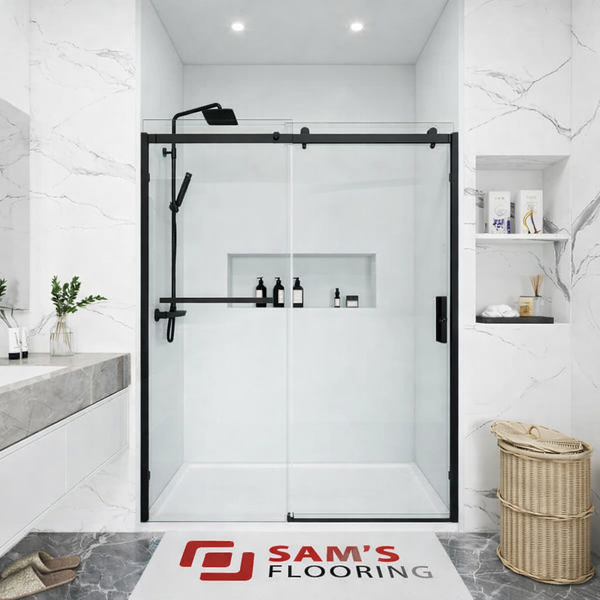 Single Sliding Semi Frameless Shower Door - SS13S