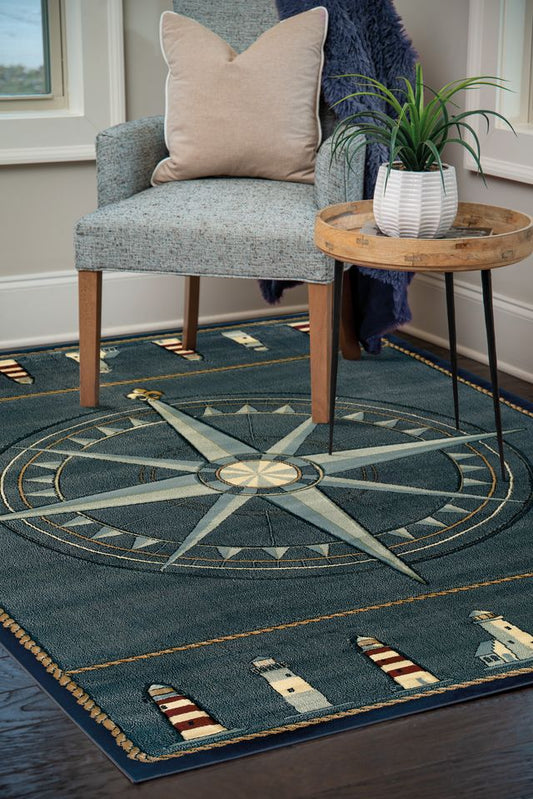 Contours	Compass Rose Rug