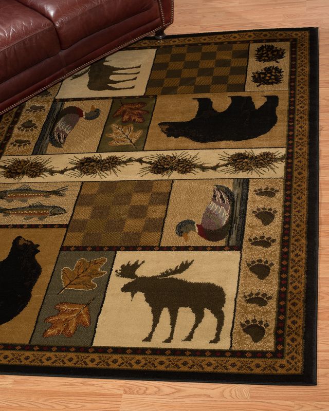 Affinity Pine Montage Rug - Lodge